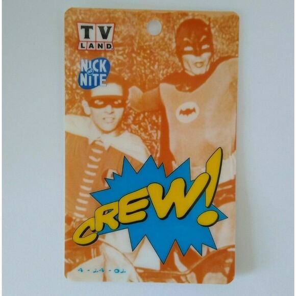 Batman And Robin Special Crew Pass For TV Show Reboot Laminated Superhero 2002 - Picture 3 of 5
